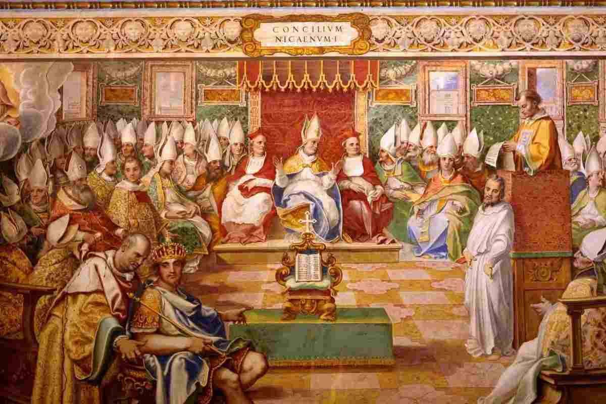 Raffigurazione del Concilio di Nicea (www.clubtheologicum.com)